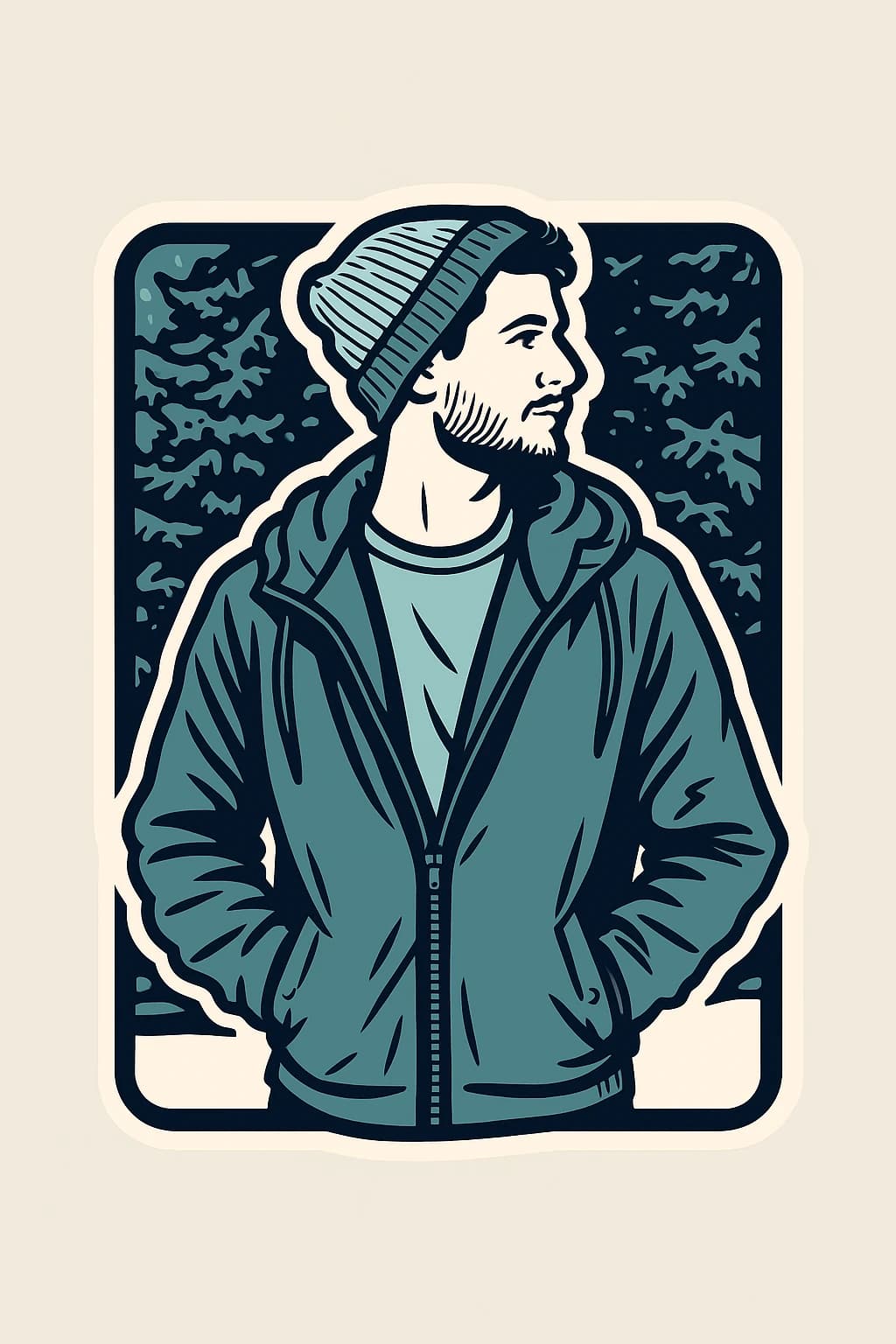 Illustration of James Side Profile